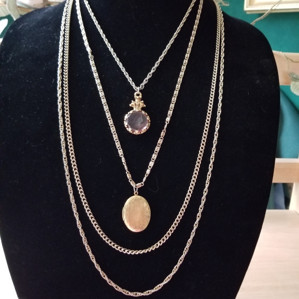 Vintage Goldette Multi Strand Necklace